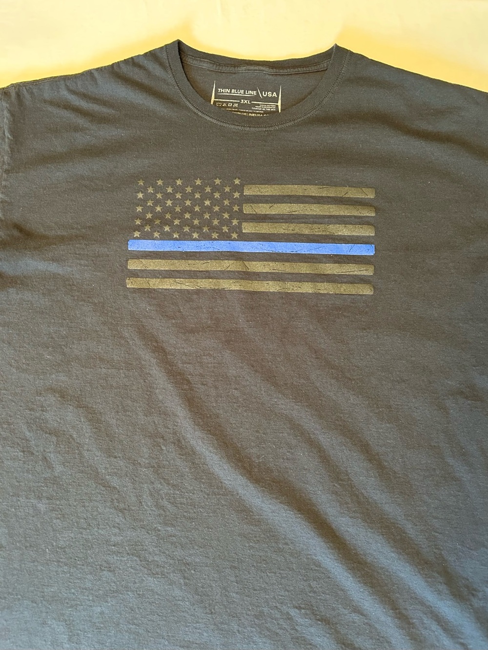 Thin Blue Line Flag graphic T-shirt